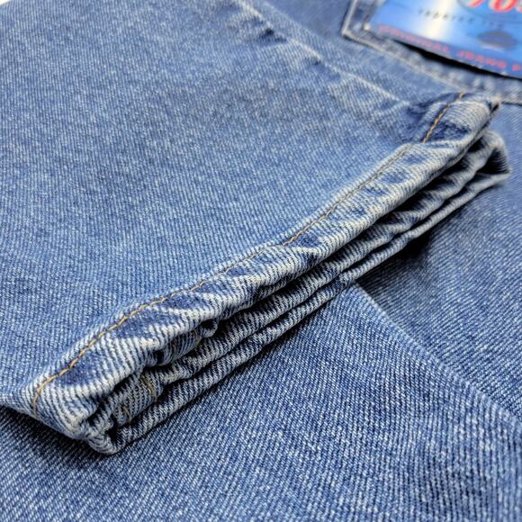 Bugle Boy Jeans Women's 12 Blue Denim Vintage 90s Rigid 100% Cotton High Rise - Picture 8 of 13